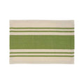 Dessous de verre rectangulaire – motif rayures, vert et beige