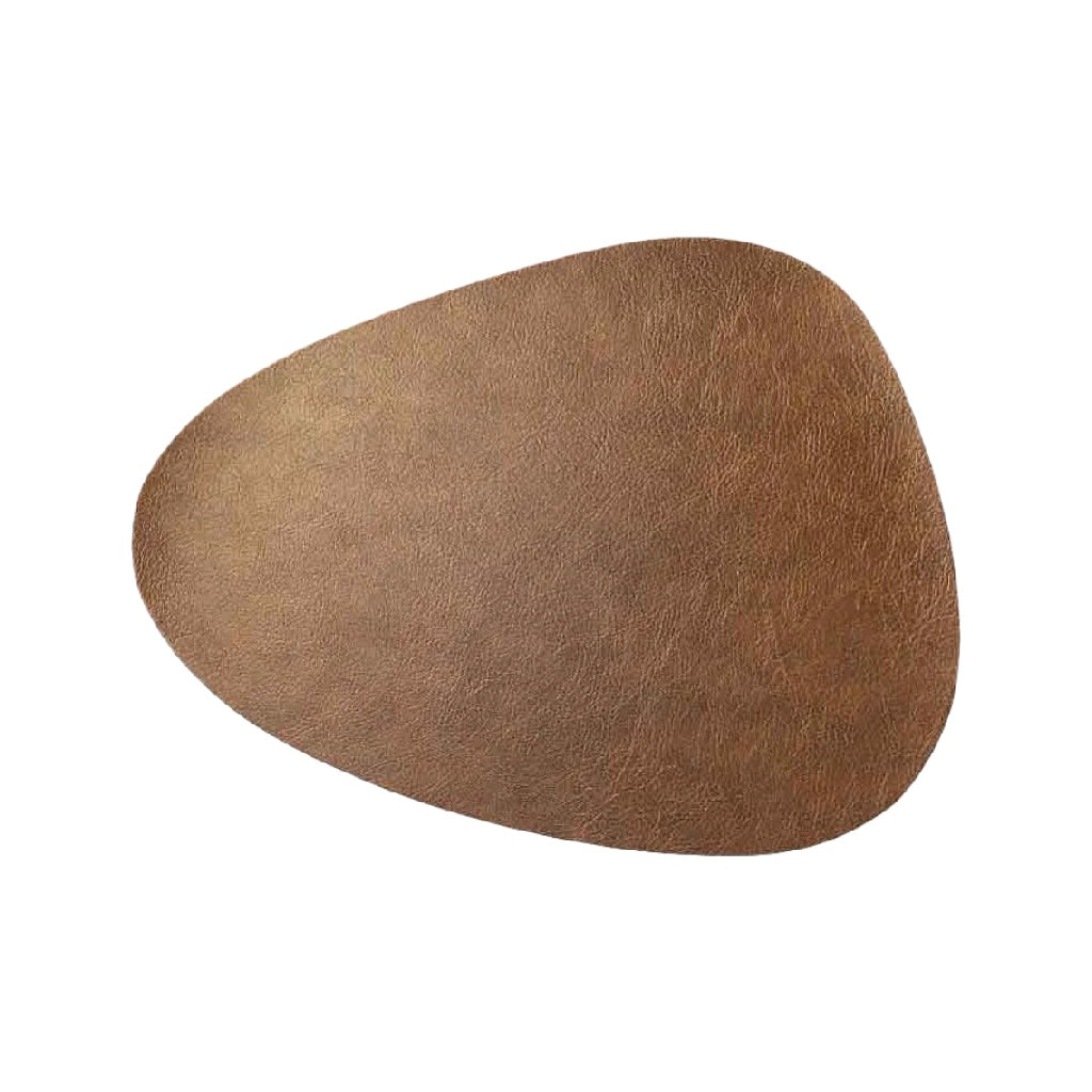 Dessous de verre organique – simili cuir, marron