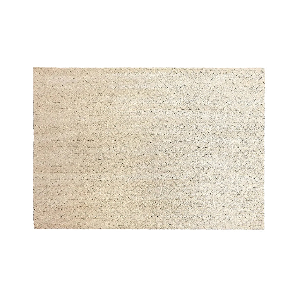 Dessous de verre rectangulaire – simili cuir texturé, beige clair