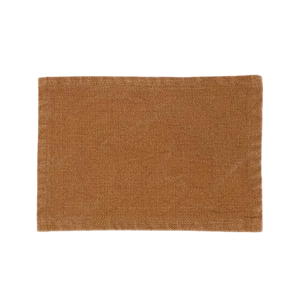 Dessous de verre rectangulaire – Texture tissu marron
